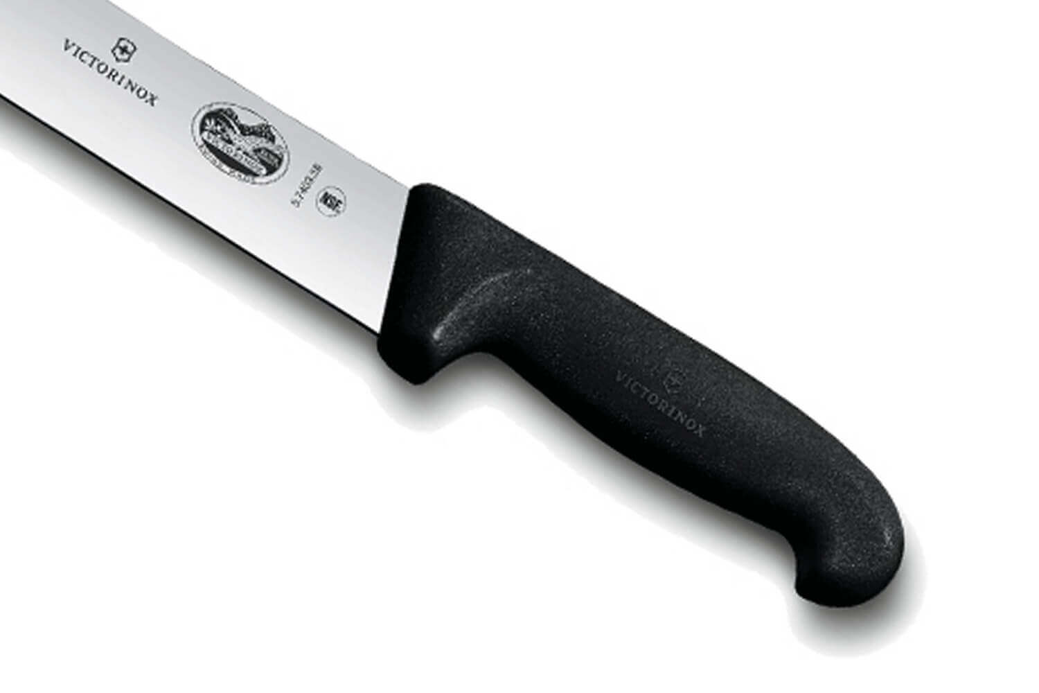 Couteau à viande dentelé Victorinox Fibrox à pointe arrondie 355