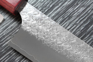 Couteau de chef japonais artisanal Yoshimi Kato SG2 Tsuchime 21cm
