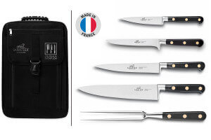 Sac spécial chef Sabatier Chef 4 couteaux de cuisine français + 1  fourchette - Exclusivité