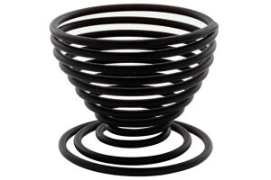 Coquetier spirale Point-Virgule Wire noir