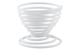 Coquetier spirale Point-Virgule Wire blanc