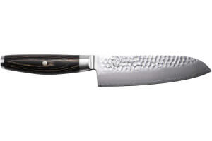 Couteau santoku japonais Yaxell Ketu lame 16,5cm manche en Pakkawood