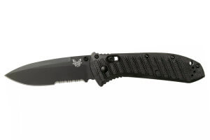 Couteau pliant Benchmade Presidio II 570SBK-1 lame noire semi-dentée 9,5cm avec clip de poche