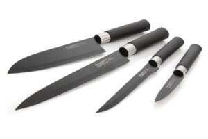 Coffret 4 couteaux de cuisine Berghoff Essentials revêtement céramique noir