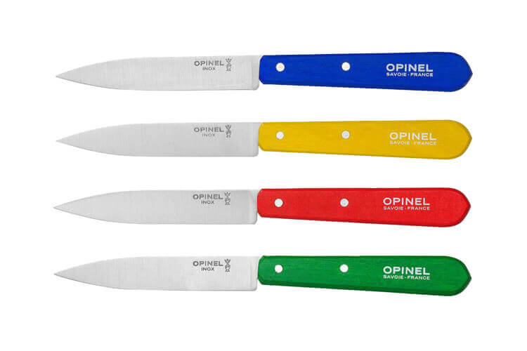 Coffret 4 couteaux d'office Opinel manches couleurs