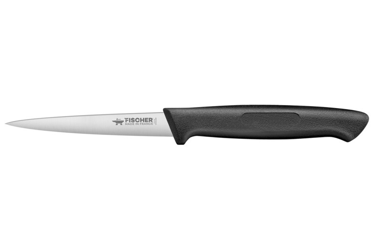 Couteau &agrave; saigner professionnel Fischer HACCP 10cm manche creative chef noir