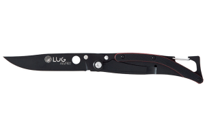 Couteau pliant Lug SP1TRB noir mat et rouge black titanium 11cm avec clip