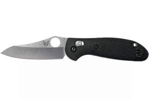 Couteau pliant Benchmade Mini Griptilian 555-S30V manche nylon renforcé de verre noir 9,8cm