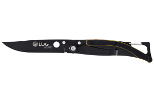 Couteau pliant Lug SP1TJN manche en G10 noir et jaune 11cm avec clip