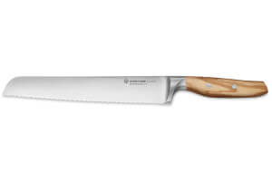 Couteau à pain Wüsthof Amici forgé 23cm en bois d'olivier