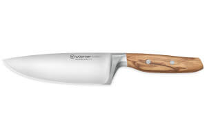 Couteau de chef Wüsthof Amici forgé 16cm en bois d'olivier