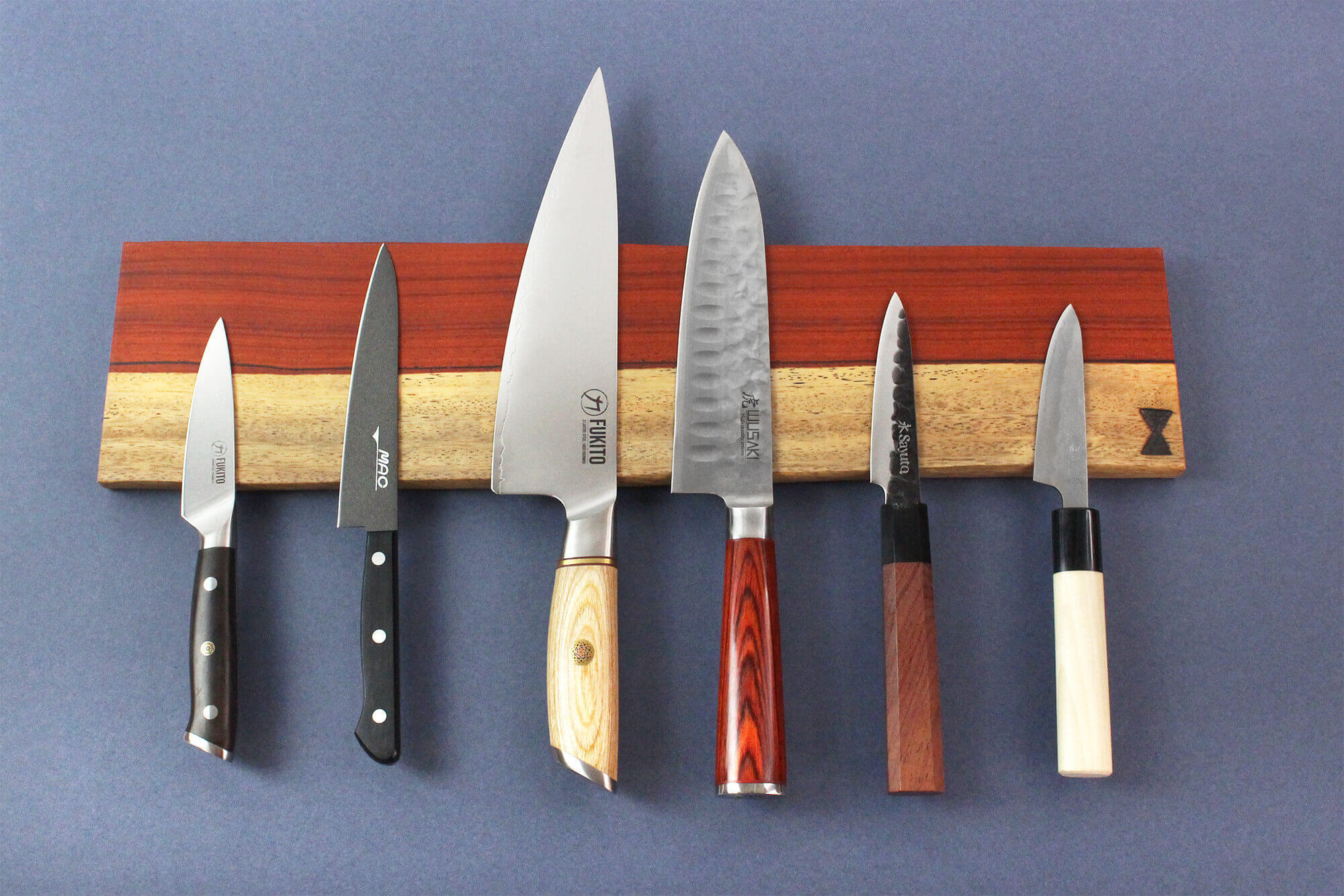 Barre a couteau magnétique inox 32 cm x 3,5 cm x 1,5 cm, peut contenir  jusqu'à 6 grands couteaux