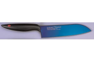 Couteau santoku Kasumi Titanium bleu lame 18cm