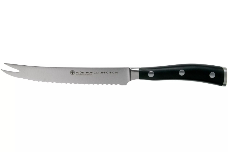 Couteau à tomates Wusthof Classic Ikon forgé lame crantée 14cm