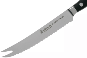 Couteau à tomates Wusthof Classic Ikon forgé lame crantée 14cm