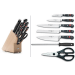 Bloc cuisine Wusthof Classic forgés 7 pièces - 5 couteaux + 1 fusil et une paire de ciseaux