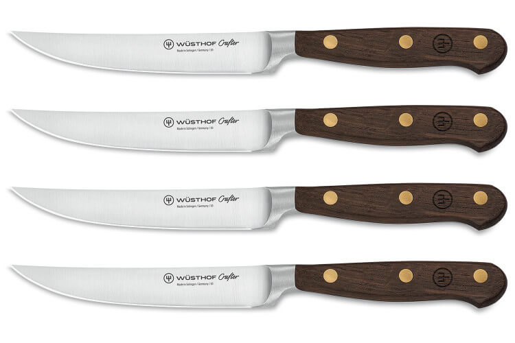 Coffret 4 couteaux à steak Wüsthof Crafter en chêne