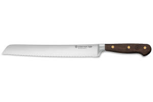 Couteau à pain Wüsthof Crafter forgé 23cm en chêne fumé