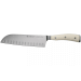 Couteau santoku Wüsthof Classic Ikon blanc forgé lame alvéolée 17cm