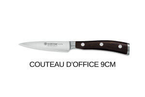 Coffret 3 couteaux Wüsthof Ikon forgés - office 9cm + tranchelard 20cm + chef 20cm