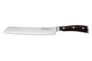Couteau à pain Wüsthof Ikon forgé 20cm en bois de grenadille