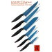 Couteau santoku Kasumi Titanium bleu lame 18cm