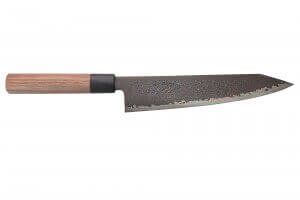 Couteau de chef kiritsuke japonais artisanal Kagekiyo Black Damascus VG10 21cm