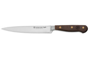 Couteau tranchelard Wüsthof Crafter forgé 16cm en chêne fumé