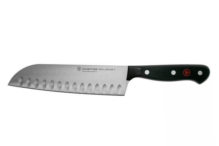Couteau santoku Wüsthof Gourmet lame alvéolée 17cm