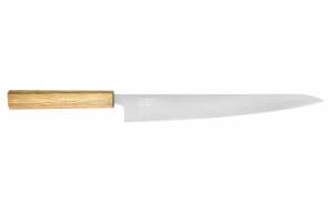 Couteau sujihiki japonais artisanal Wusaki Migaki G3 27cm