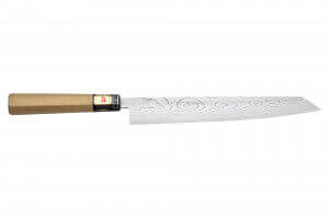 Couteau kiritsuke japonais artisanal Fuji Keiichi Damas 24cm