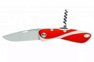 Couteau pliant Wichard Aquaterra 10154 manche rouge avec tire-bouchon