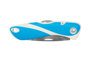 Couteau pliant Wichard Aquaterra 10156 manche bleu avec tire-bouchon