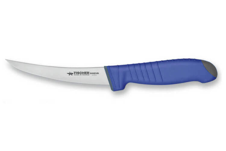 Couteau désosseur semi-flexible 13cm Fischer SANDVIK manche ultra confort