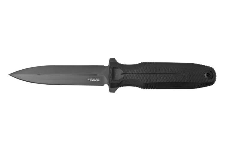 Couteau SOG Pentagon FX Covert SGPENTFXCOVBK lame 7,6cm manche en G10 noir avec étui