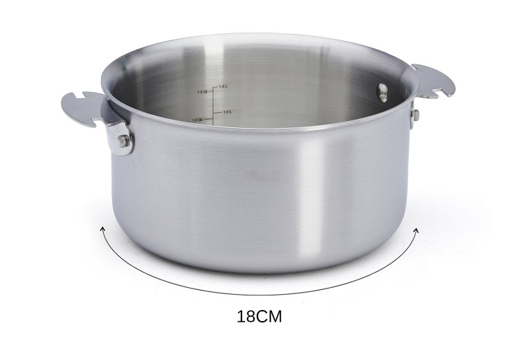 Casserole De Buyer Alchimy Loqy amovible en inox 18/10 multicouches