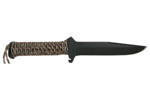Couteau de chasse Wildsteer TX Wild TXW3111 lame noire 16cm manche paracorde Désert Camo + étui en nylon
