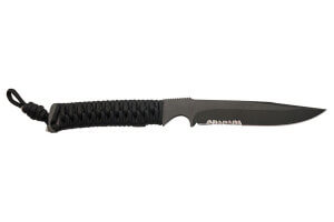 Couteau Wildsteer Kraken KRA3213 lame noire semi-dentée 11,8cm manche paracorde Désert camo + étui ambidextre Kydex