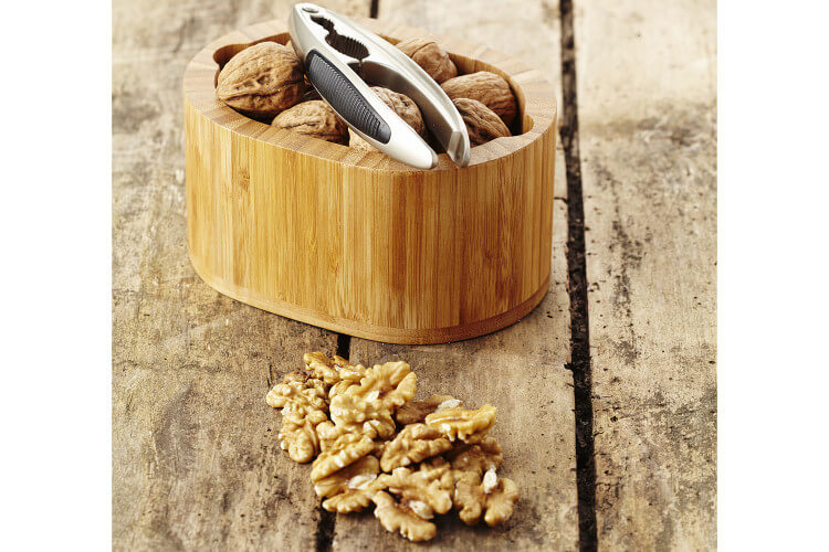 Point Virgule Set casse-noix + récipient en bambou