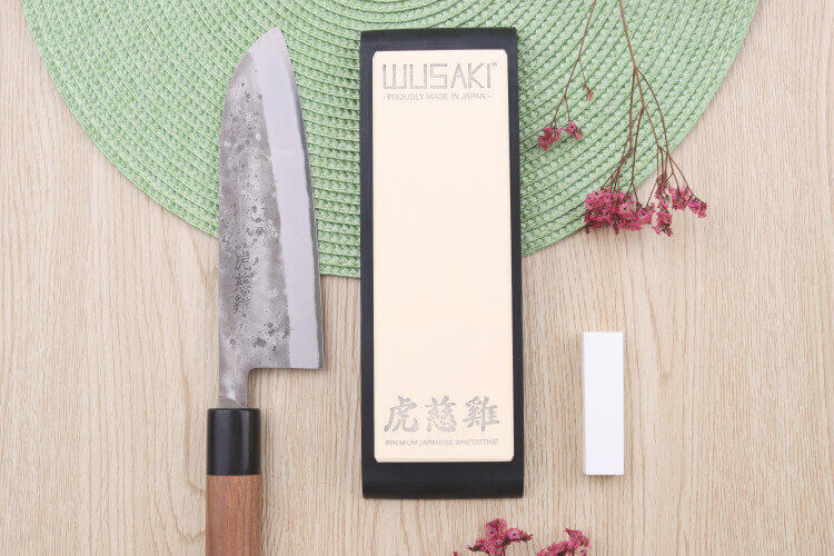 Pierre à Aiguiser Japonaise Suehiro Double Face 1000/3000 + Guide D'Affûtage - Kit Complet Pour Couteaux De Cuisine Et Outils