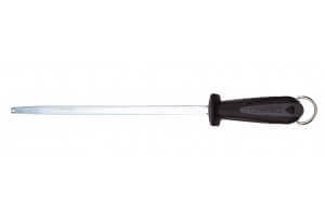 Fusil de boucher FISCHER mèche ronde 30cm grain fin manche noir et gris