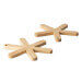 Set 2 dessous de plat en étoile Continenta 3421 en bois d'hévéa