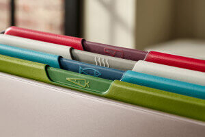 Set de 4 planches à découper hygiéniques Joseph Joseph Index 30x20cm