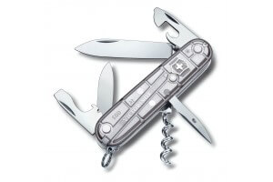 Couteau suisse Victorinox Spartan Silvertech gris argenté translucide 91mm 12 fonctions