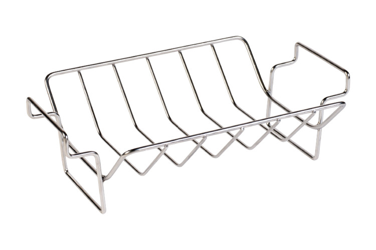 Rack de r&ocirc;tisserie en V pour barbecues Big Green Egg Small et Medium