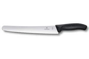 Couteau Pâtissier / Traiteur Victorinox - lame dentée 26 cm - manche Fibrox noir