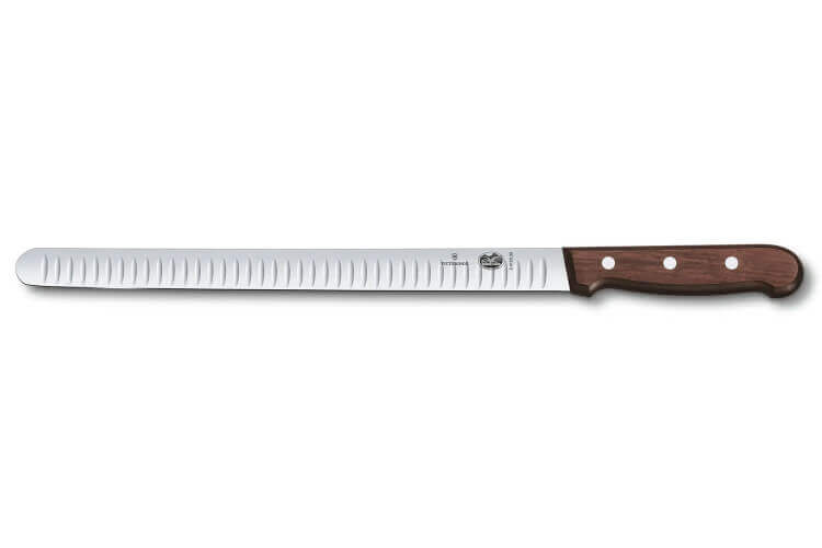 Couteau jambon / saumon Victorinox - lame alvéolée 30 cm - manche érable