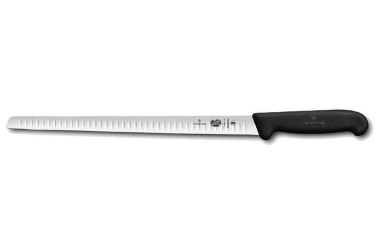 Couteau à saumon Victorinox - lame flexible alvéolée 30 cm - manche Fibrox noir