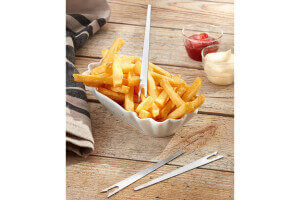 Set de 6 pics apéritifs Triangle en acier inoxydable