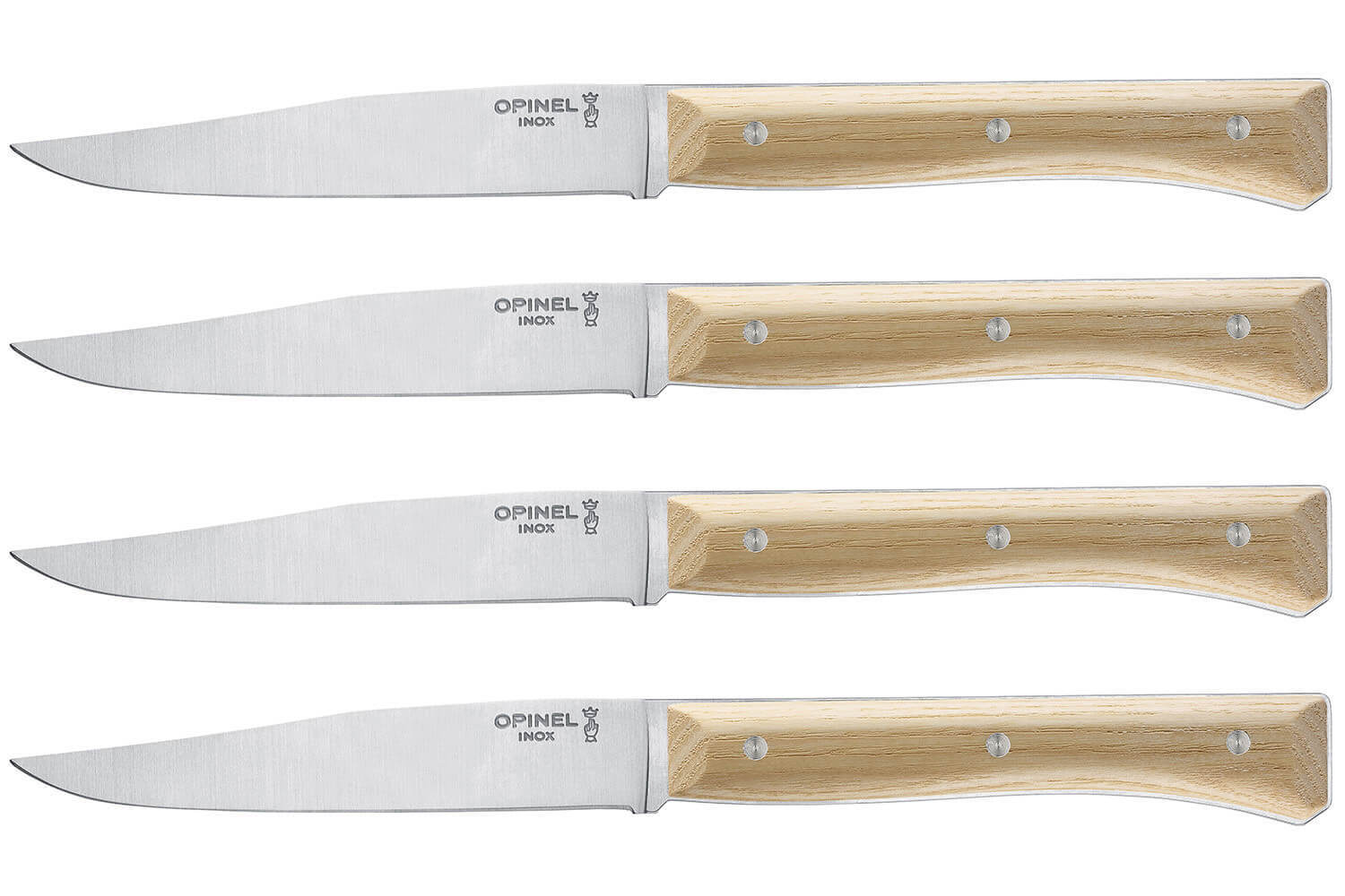 Coffret de 4 couteaux de table Bon Appétit + Opinel - Acier Trempé
